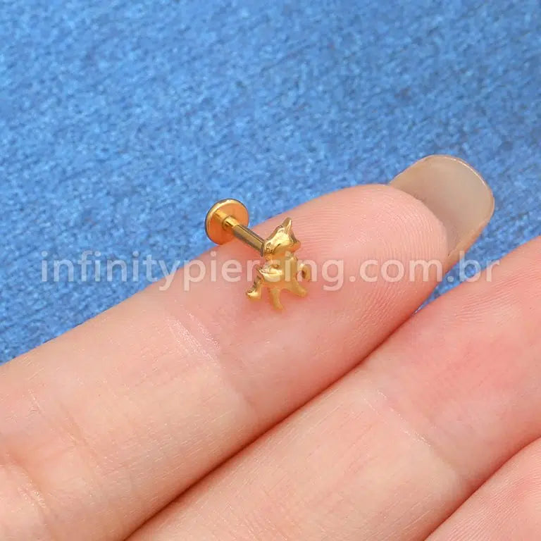 Piercing Labret Titânio Unicórnio