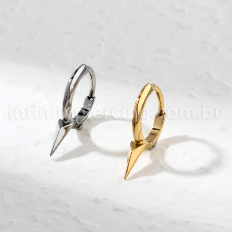 Piercing Argola Titânio Com Spike