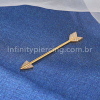 Piercing Transversal  Flecha Titânio