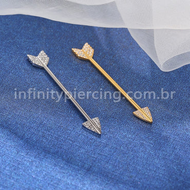 Piercing Transversal  Flecha Titânio