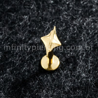 Piercing Labret Titânio Deltoid Detalhado