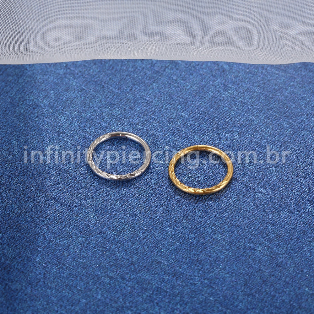 Piercing Argola Segmento Articulado Aço Cirúrgico Detalhado