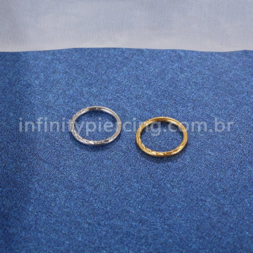 Piercing Argola Segmento Articulado Aço Cirúrgico Detalhado