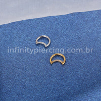 Piercing Segmento Articulado Lua Zircônia Cravejada
