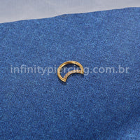 Piercing Segmento Articulado Lua Zircônia Cravejada