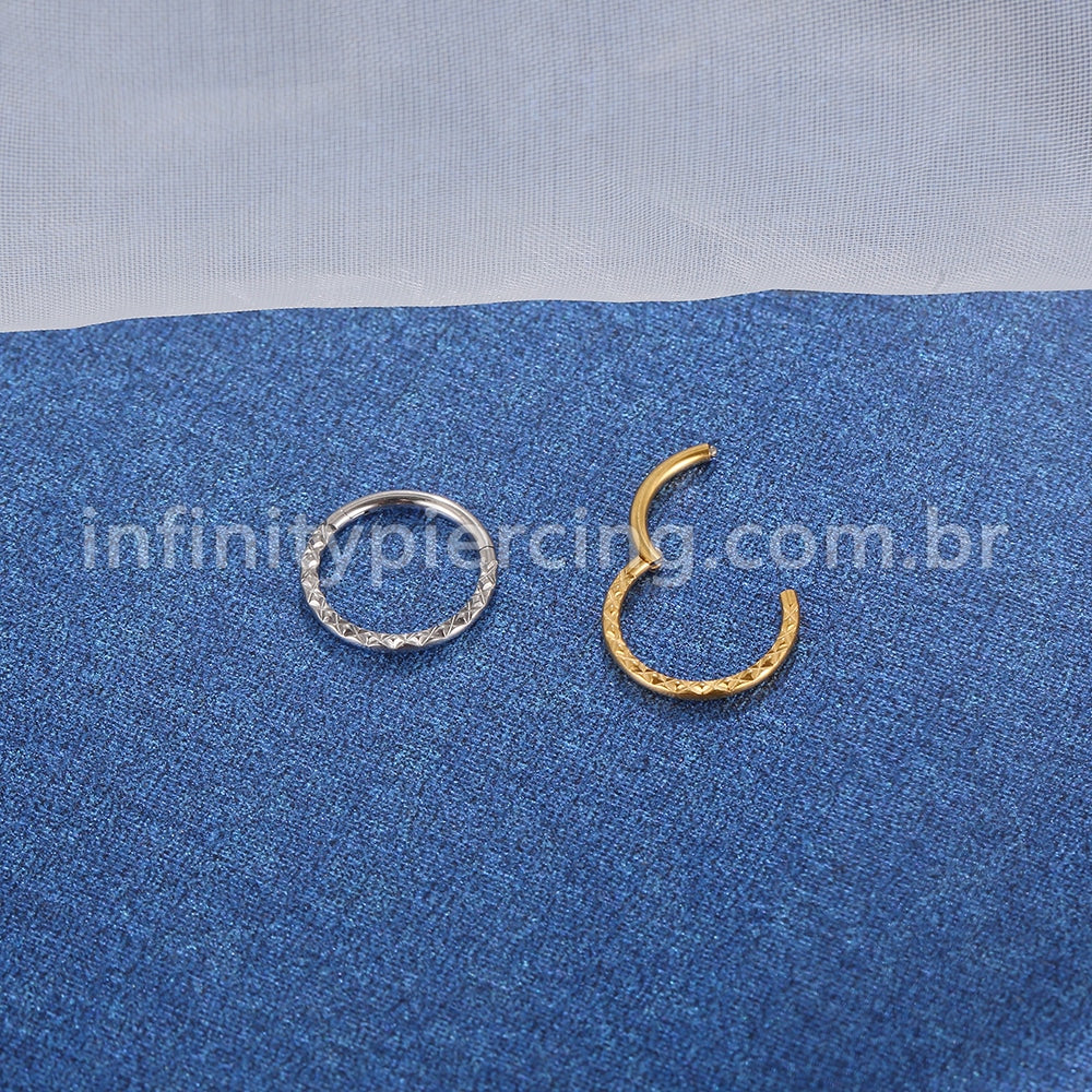 Piercing Argola Aço Cirúrgico Segmento Articulado Detalhado