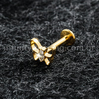 Piercing Labret Titânio Borboleta