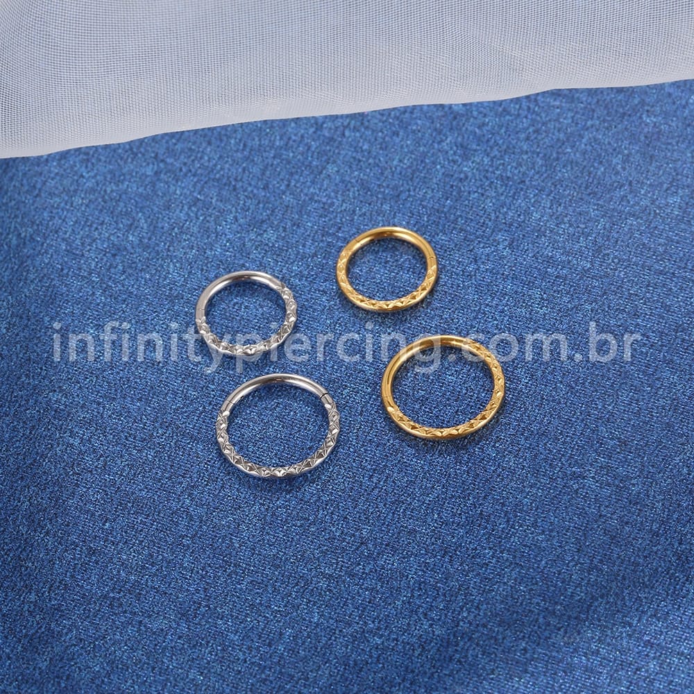 Piercing Argola Aço Cirúrgico Segmento Articulado Detalhado