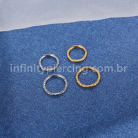 Piercing Argola Aço Cirúrgico Segmento Articulado Detalhado