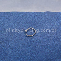 Piercing Nostril D-Ring Titânio
