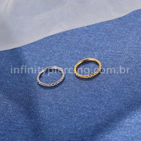 Piercing Argola Segmento Articulado Aço Cirúrgico Detalhado