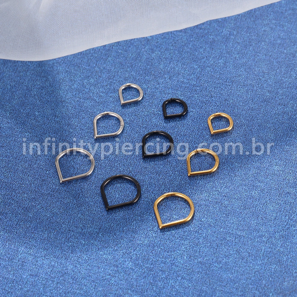 Piercing Argola Gota Aço Cirúrgico Segmento Articulado