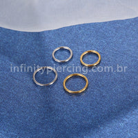 Piercing Argola Titânio Segmento Articulado Detalhada