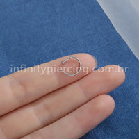 Piercing Nostril D-Ring Titânio