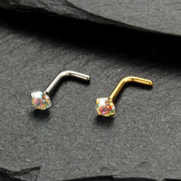 Piercing Nostril Curvo Titânio Zircônia Redonda 10153