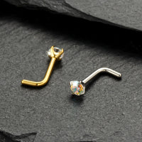 Piercing Nostril Curvo Titânio Zircônia Redonda 10153