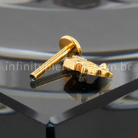 Piercing Labret Titânio Gato