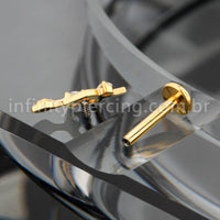 Piercing Labret Titânio Cobra