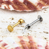 Piercing Labret Titânio Com Pingente Triângulo