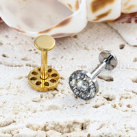 Piercing Labret Titânio Flor