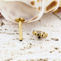 Piercing Labret Titânio Flor