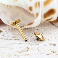 Piercing Labret Titânio Hexagonal