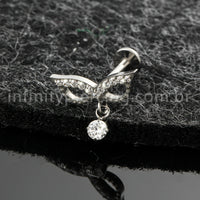 Piercing Labret Titânio Mascara Com Zircônia Cravejada