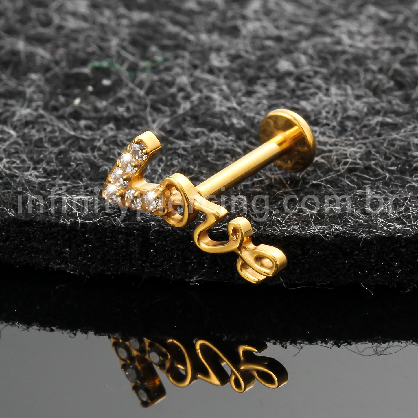 Piercing Labret Titânio Love