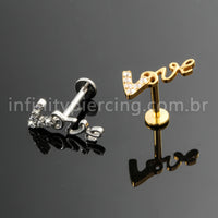 Piercing Labret Titânio Love