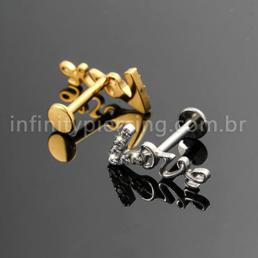 Piercing Labret Titânio Love