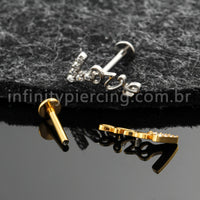 Piercing Labret Titânio Love