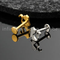 Piercing Labret Titânio Gato