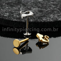 Piercing Labret Titânio Gato