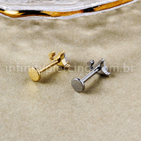 Piercing Labret Titânio Zircônia Coração Diabinho