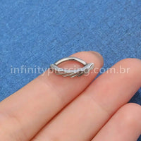 Piercing Argola Para Umbigo Titânio Detalhes