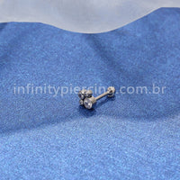 Piercing MiniBarbell Titânio Indiano Zircônia