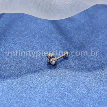 Piercing MiniBarbell Titânio Indiano Zircônia