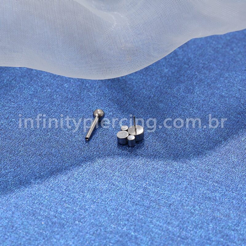 Piercing MiniBarbell Titânio Indiano Zircônia