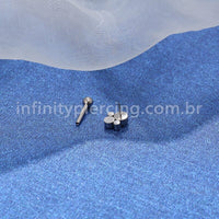Piercing MiniBarbell Titânio Indiano Zircônia