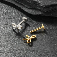 Piercing Labret Titânio Laço