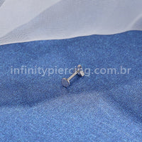Piercing Labret Titânio Trinity Zircônia Cravejada