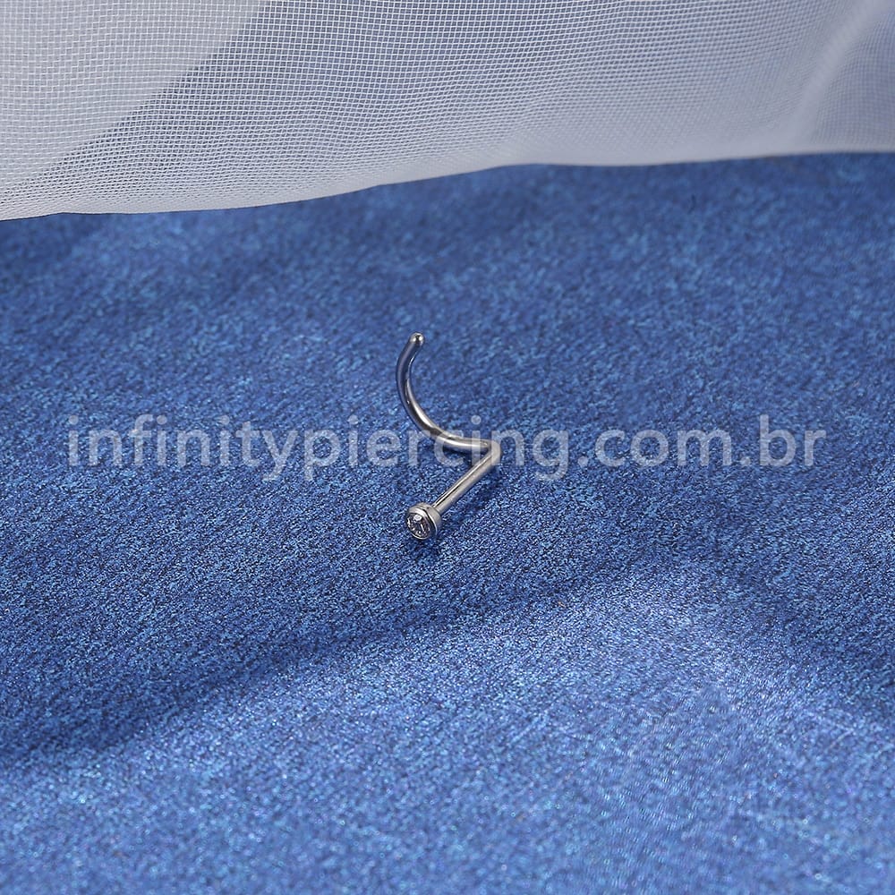 Piercing Nostril Titânio Zircônia