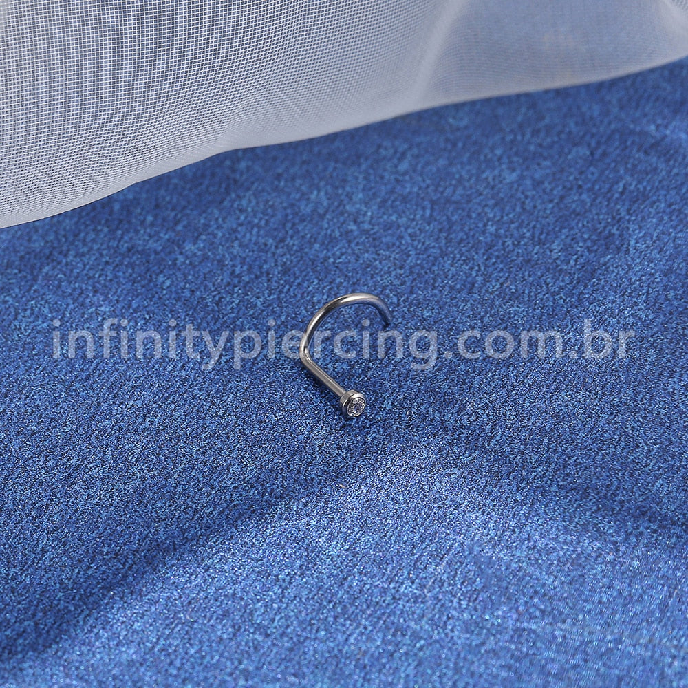 Piercing Nostril Titânio Zircônia