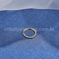 Piercing Argola Segmento Articulado Titânio Zircônia