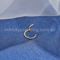 Piercing Argola Segmento Articulado Titânio Zircônia