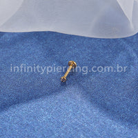 PIERCING LABRET PUSH PIN TITÂNIO ZIRCÔNIA
