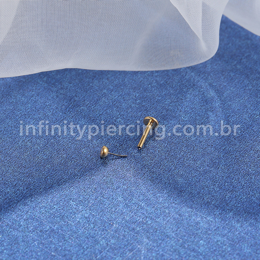 PIERCING LABRET PUSH PIN TITÂNIO ZIRCÔNIA