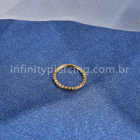 Piercing Argola Segmento Articulado Titânio Detalhada
