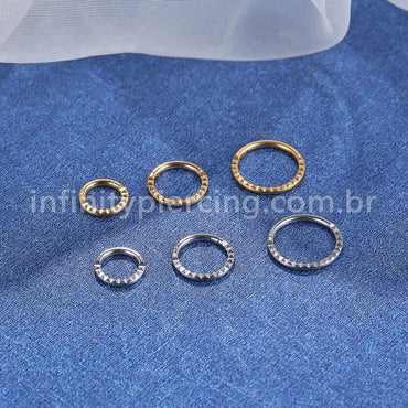 Piercing Argola Segmento Articulado Titânio Detalhada