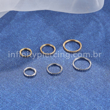 Piercing Argola Aço Cirúrgico Segmento Articulado Detalhado